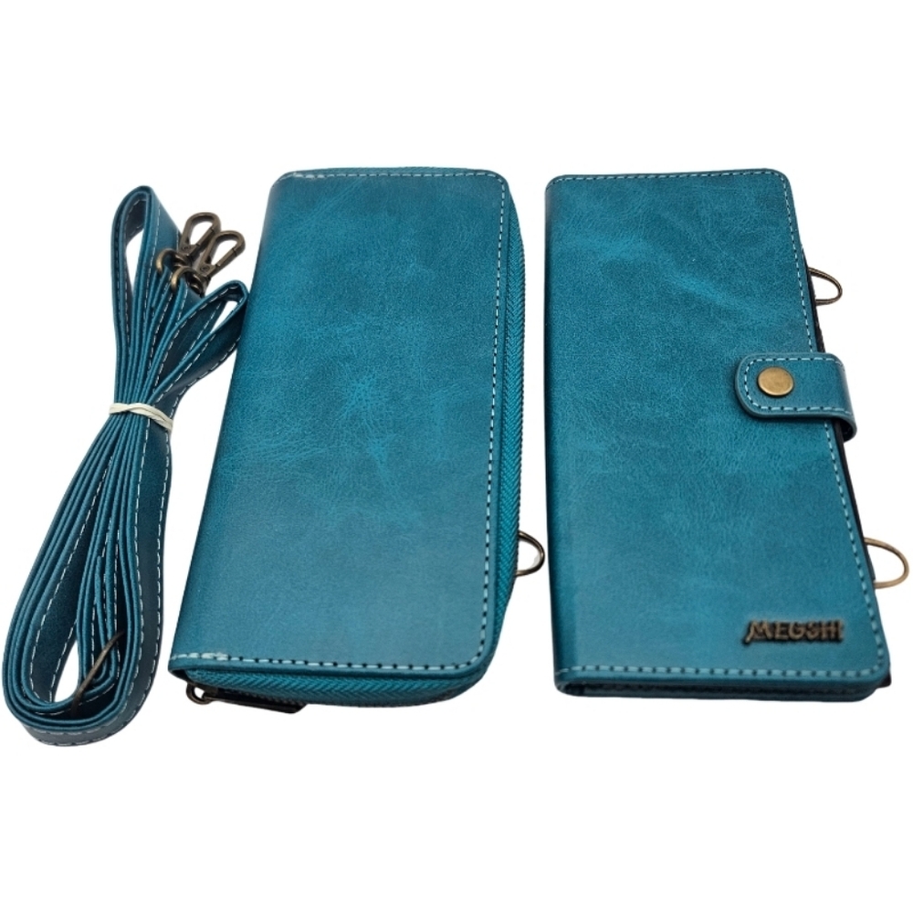 👛 Megshi 2 In 1 Detachable Wallet & Phone Case with Strap NWOT